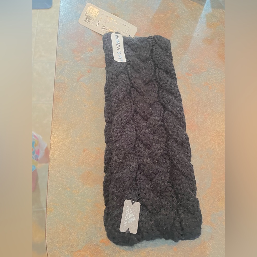 Adidas womens head wrap head band‎ cold weather Black NWT